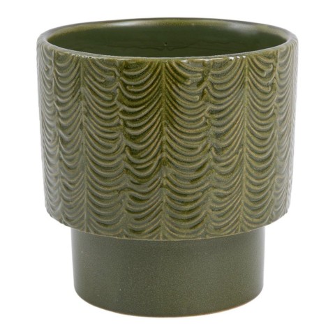 VASO CERAMICA 18X18.8X18.5 VERDE